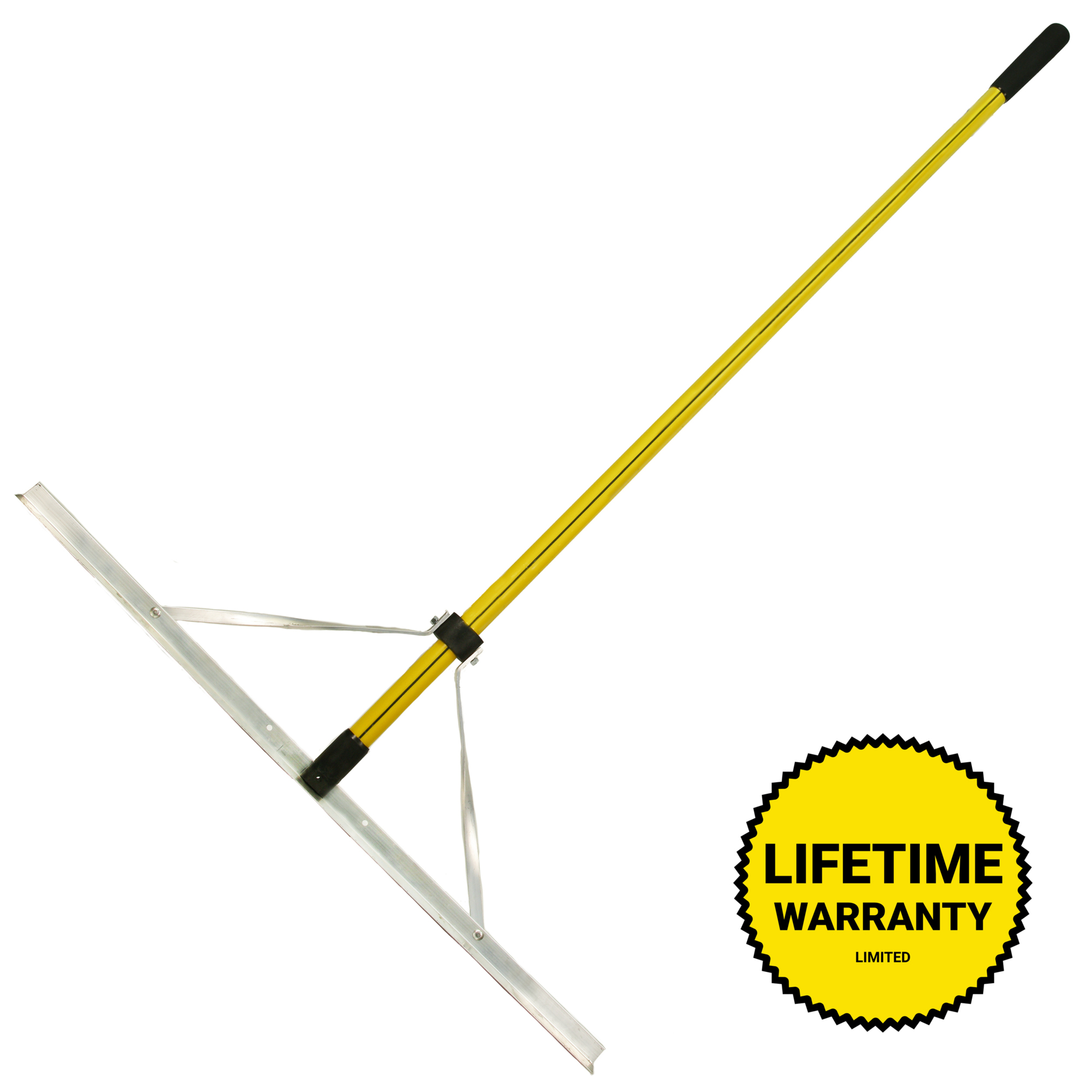 Nupla Heavy-Duty Landscape Rake — 36in. Wide, 60in. Fiberglass Handle, Durable Aluminum Tines, Model# 75.69-240